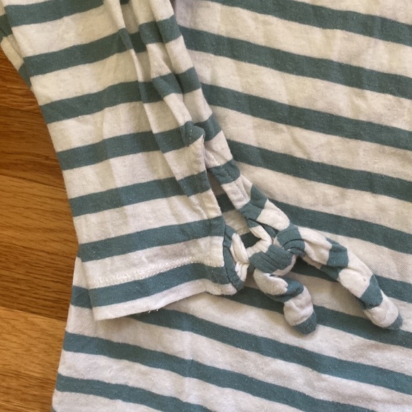 Madewell Striped T-Shirt with Tie Sleeves - Picture 3 of 4